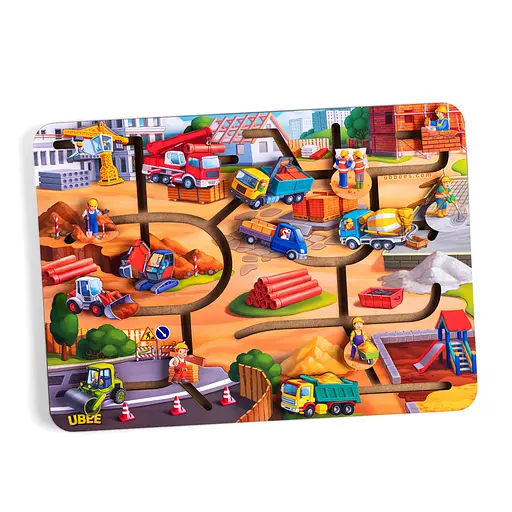 Розвиваючий лабіринт "Будівництво" Ubumblebees (ПСД236) PSD236, 15 рухомих персонажів - фото 1