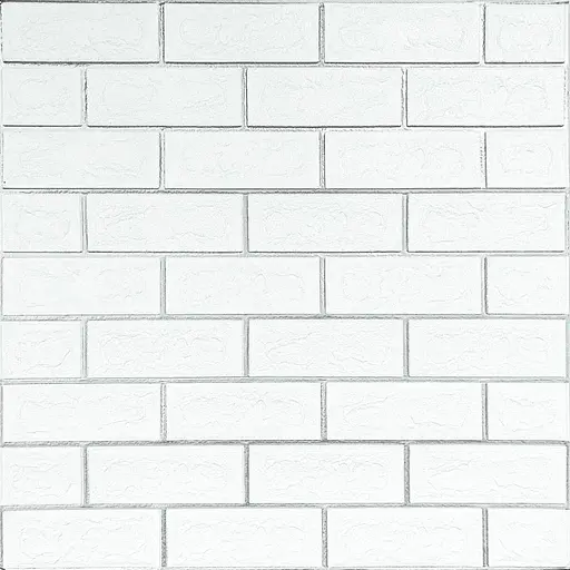 Панель стеновая 700х700х5мм Белый кирпич с серебром SW-00001502 - фото 1