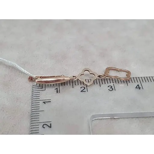 Золотые серьги-подвески Семейные драгоценности Клевер. 1720559 - фото 5