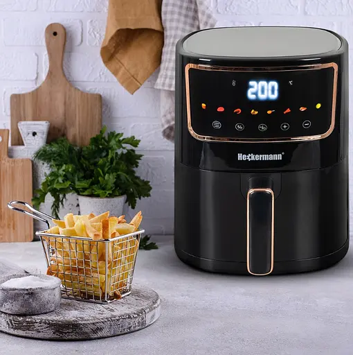 Аэрогриль аэрофритюрница Heckermann 1800 Вт 4.7 л - фото 3