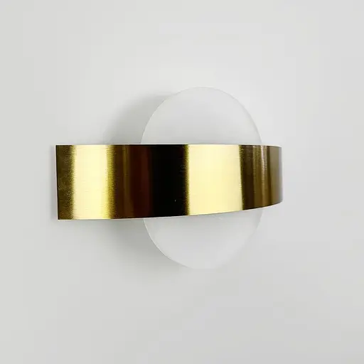 Латунне бра Line F з овальним розсіювачем Арт. W206-250*150 AB  - фото 3