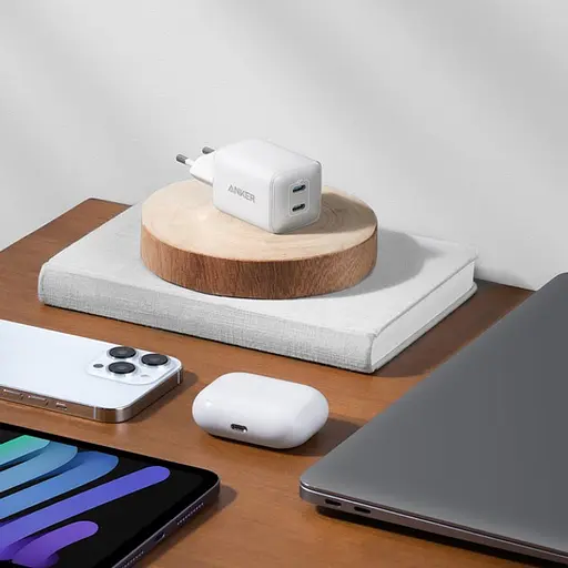 Зарядний пристрій блок живлення Anker PowerPort 521 Nano Pro Power IQ 2 виходи Type-C білий (A2038G21) - фото 4