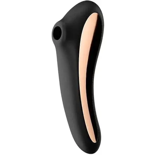 Вакуумний стимулятор із вібрацією Satisfyer Dual Kiss Чорний