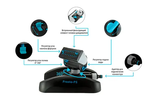 Дождевик осциллирующий Presto-PS Турбо (7817) - фото 6