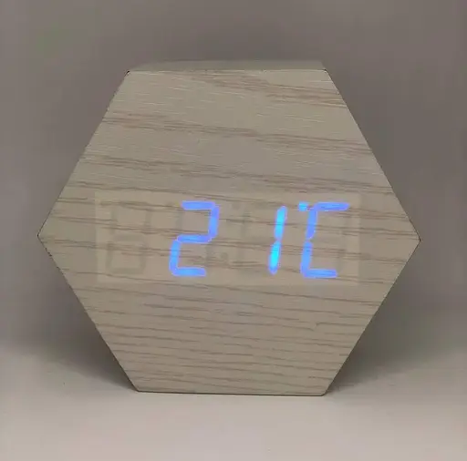 Настольные электронные часы VST-876 (Белые с синей подсветкой) - фото 4