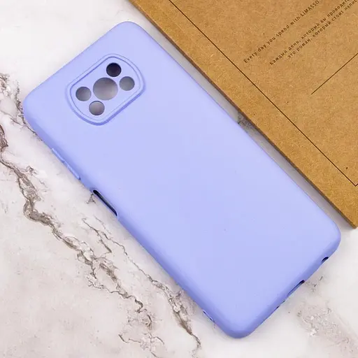 Чохол Silicone Cover Lakshmi Full Camera (AAA) для Xiaomi Poco X3 NFC / Poco X3 Pro Бузковий / Dasheen - фото 3