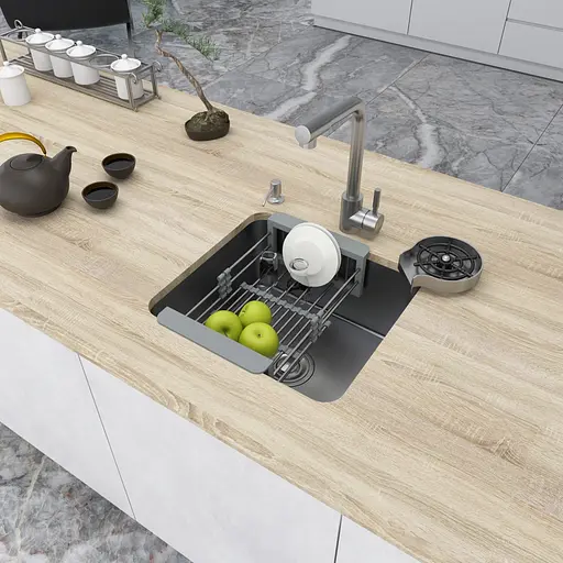 Кухонная мойка из нержавеющей стали 45 см под столешницу Nett NS-4643, Нержавеющая сталь - фото 6