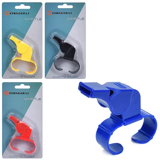 Свисток, 6x7x2 см, с креплением для пальцев, пластик (в ассортименте) - фото 2