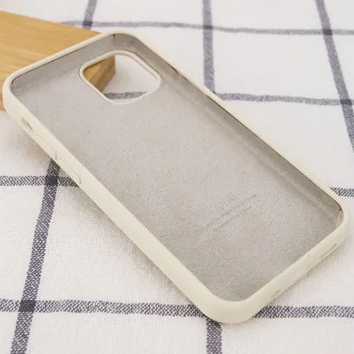 Чохол Silicone Case Full Protective (AA) для Apple iPhone 12 Pro / 12 (6.1) Бежевий / Antique White - фото 3