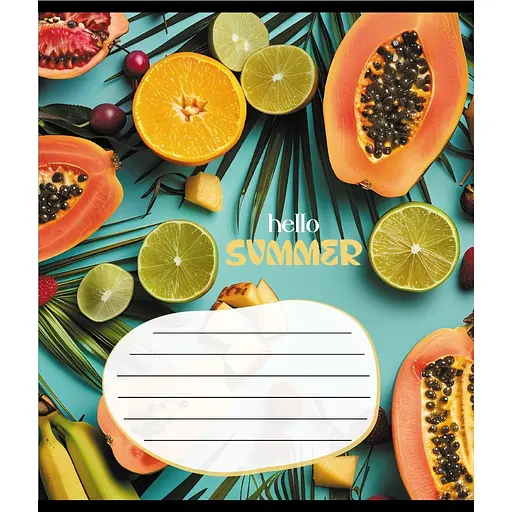 Зошит учнівський "Фруктовий сет" Leader 018-530414K-2 в клітинку, 18 аркушів - фото 1