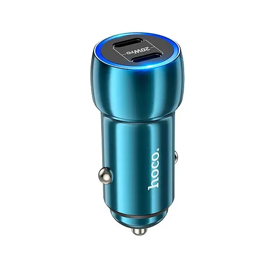 Адаптер автомобильный HOCO Tough dual port car charger Z48 2Type-C, 40W/3A, PD/QC| - фото 3