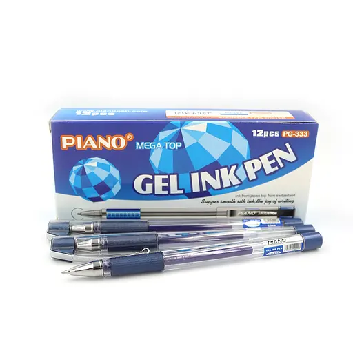 Ручка гелевая Piano Mega Top, 0.7 мм, синяя, 12 шт.