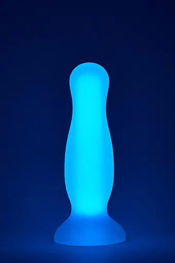 Неонова анальна пробка DreamToys Radiant 12.5 см (синій) - фото 5