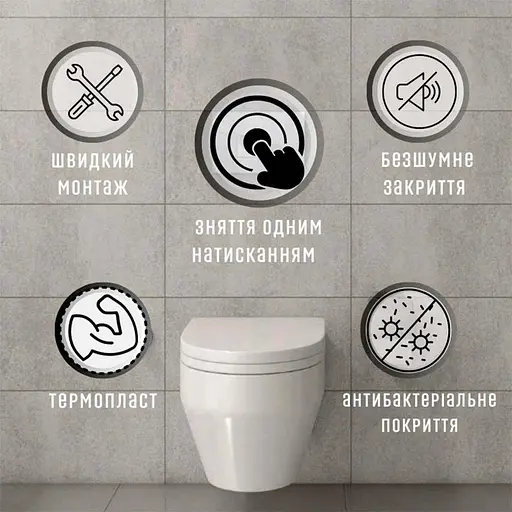 Сидения для унитаза с микролифтом NKP Smart 0303 Soft Close из термопласта - фото 7