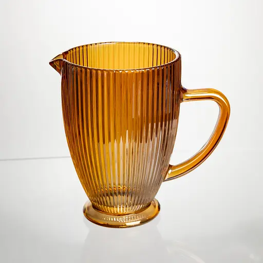 Кувшин стеклянный для компота 1.2 л фигурный графин для лимонада мохито-сангрии напитков Yiwu HP-19-213 - фото 1