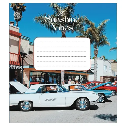 Зошит учнівський "Ретро авто" 024-550139K-5 в клітинку, 24 аркуші