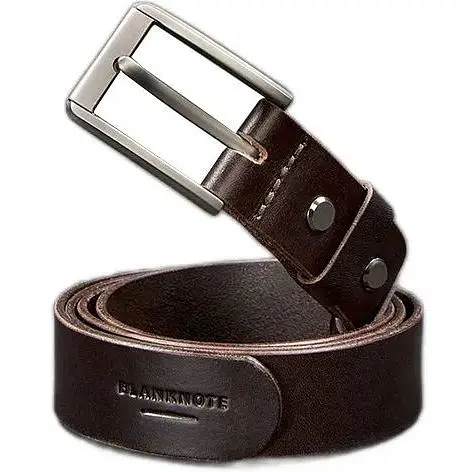 Мужской кожаный узкий ремень BlankNote 30 мм Коричневый - фото 1