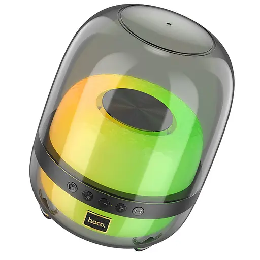 Портативна bluetooth колонка Hoco BS58 TWS з LED підсвічуванням magic чорний night - фото 4