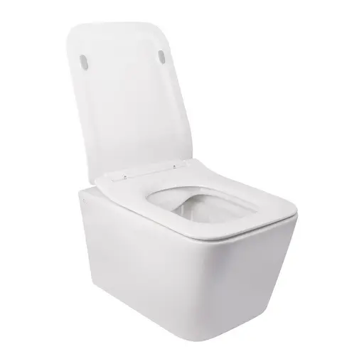 Набор Qtap инсталляция 3 в 1 Nest QT0133M425 с панелью смыва линейной QT0111M08V1091MB + унитаз с сиденьем Crow QT05335170W, Белый - фото 4