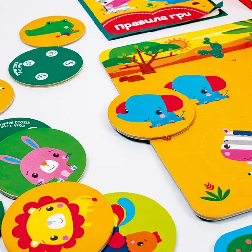 Гра настільна "Fisher Price. Лото. Вивчаємо тварин" VT2910-01, 4 гральні поля - фото 4