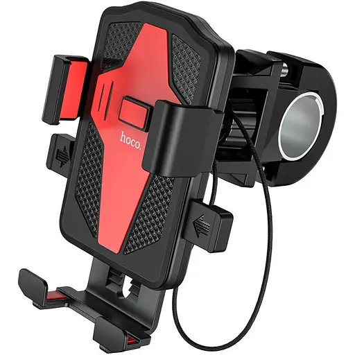 Вело-мото держатель Hoco CA73 черный красный - фото 1