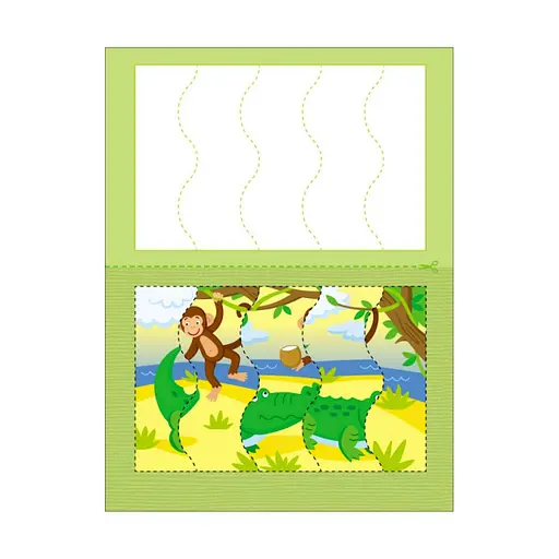 Развивающие тетради "Зоопарк" 20412 пазлы-разрезалки - фото 4