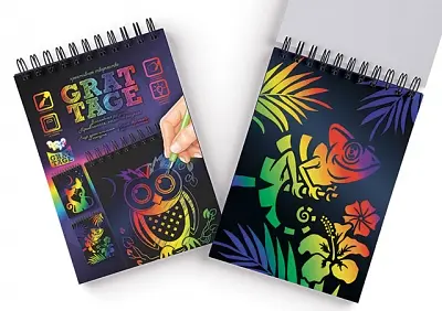 Набір для творчості Блокнот з гравюрами Grattage, А5, Danko Toys