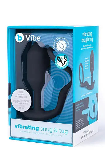 Анальна пробка B-Vibe Snug Tug M 10.7 см (чорний) - фото 5