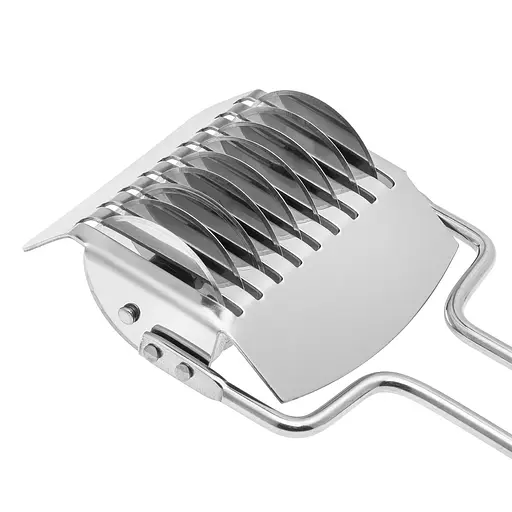 Нож резак для теста тесторезка лапшерезка для нарезки лапши, зелени из нержавеющей стали с ручкой, Kitchen Master 83608 - фото 6