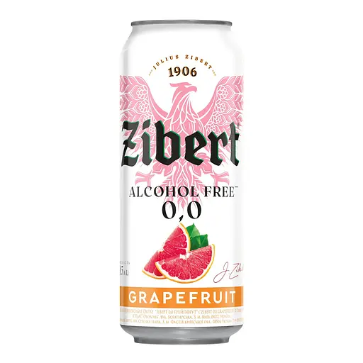 Безалкогольне пиво Zibert Grapefruit, світле, 0,5%, 0,5 л - фото 1
