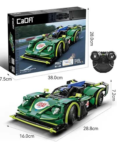 Конструктор машина на радіокеруванні CADA Emerald Deity  гонка 388 деталей  - фото 3