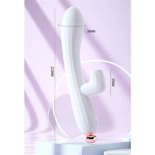 Вібратор кліторально-вагінальний Lilo Emily акумуляторний водонепроникний 21,3 см білий - фото 3