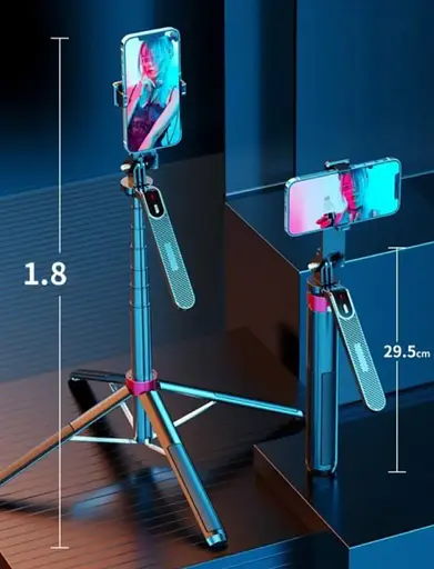 Монопод трипод беспроводной XO PRO Series P185 AL 1,8 м с Bluetooth-комплексом ДК Черный - фото 8