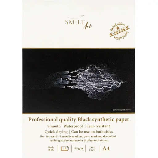Склейка для спиртовых чернил SM-LT Art Pro Create А4 155 г/м² 10 листов черный   - фото 1