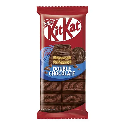 Уцінка. Шоколад молочний та чорний KitKat Double chocolate з вафлею та начинкою 99 г