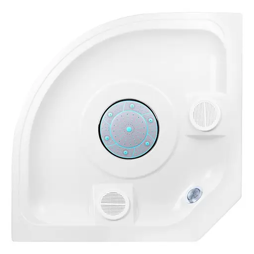 Душевой бокс Lidz Tani SB90x90.SAT.HIGH.GR, Хром матовый, тонированный, хром матовый - фото 12