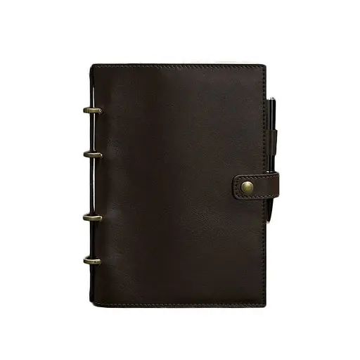 Шкіряний блокнот з датованим блоком (Софт-бук) 9.1 темно-коричневий - фото 8