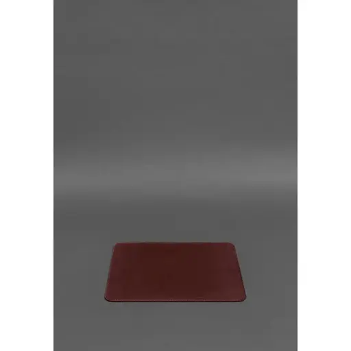 Килимок для мишки  BlankNote Crazy Horse з натуральної шкіри 1.0 бордовий  - фото 3