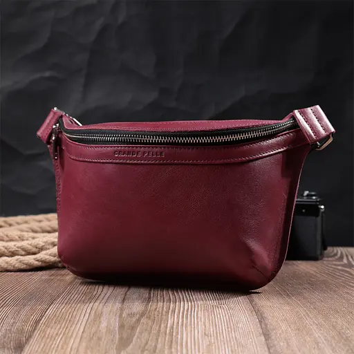 Бананка для женщин Grande Pelle из натуральной кожи 25х15х4.5 см sum0027023 - фото 9