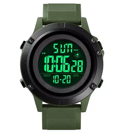 Мужские спортивные часы Skmei 1508 (Зеленый с черным) - фото 2