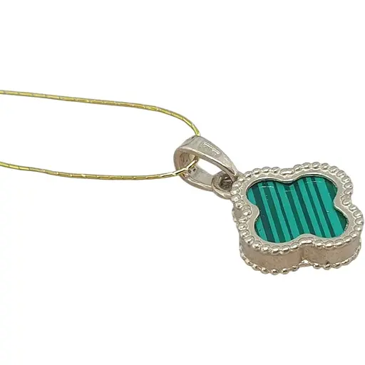 Золота підвіска Платон Конюшина з малахітом. 2П126/71Б