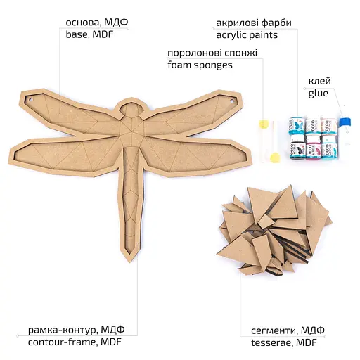 Набір для творчості Rosa Talent 3D картина панно-мозаїка Бабка 1 МДФ 47х34 см - фото 3