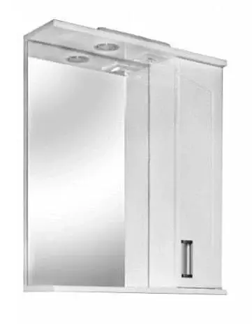 Дзеркало у ванну кімнату ПіК Декор Дз1п-60л праве з шафкою 60 см 30412 - фото 1