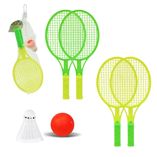 Набір ракеток 4213 2 ракетки, воланчик і м'ячик у сітці 13,7*30 см, у сітці (6984163300020) МІКС - фото 2