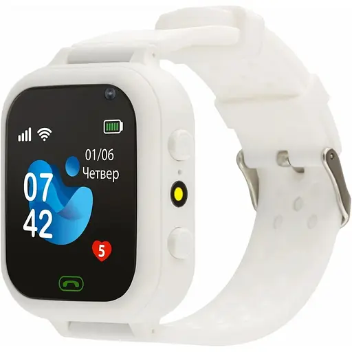Smart Watch AmiGo GO009 Camera+LED WIFI White UA UCRF - фото 1