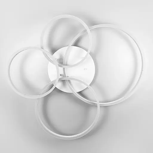 Сучасний LED світильник на 4 кільця у білому корпусі | Арт. A 55021/4 WT | Line F - фото 5