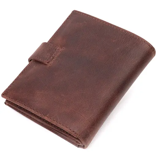 Мужской кошелек в vintage кожи 9.5х11х2.5 см KARYA 9.5х11х2.5 см acs0024259 - фото 2