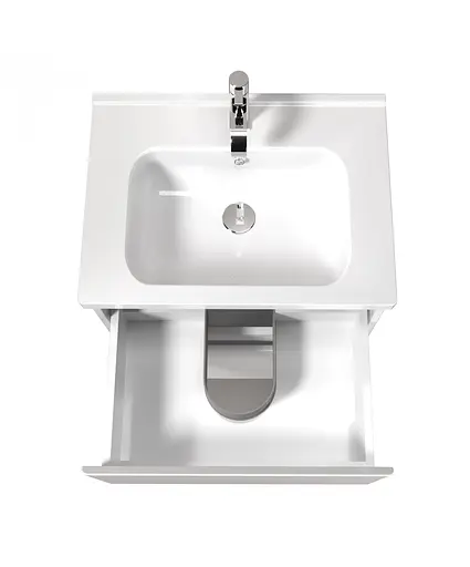 Тумба Мойдодир Палермо 60-U в ванну з умивальником Creavit ID-60 Білий - фото 6