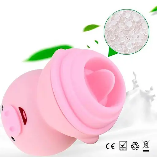 Свинка-вибратор 'язык' для клитора и сосков Розовый K000431 - фото 2