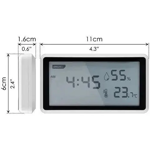 Електронна метеостанція — годинник термометр гігрометр Yopin Deli DL336001 - фото 3